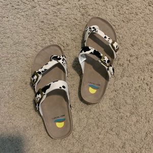 Size 8 Cow Print Sandals